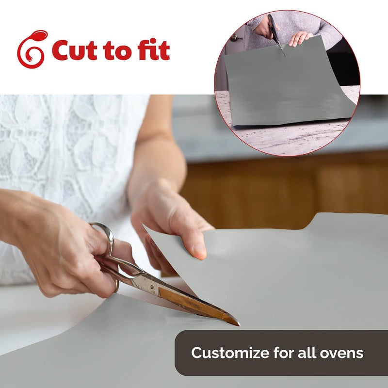Cooks Innovations Non-Stick Oven Protector Mat - Heavy Duty Nonstick Oven Rack Liners to Protect Convection, Electric, Gas, & Microwave Ovens - BPA & PFOA Free Heat Resistant Baking Mat - Image 5